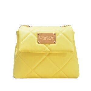 bebe Yellow Quilted Crossbody Bag